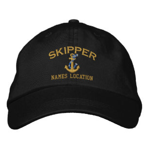 Skipper Rope Anchor Nautical Personalisiert Bestickte Baseballkappe