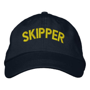 Skipper-Text für Segelsport- oder Sportmannschafte Bestickte Baseballkappe