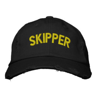 Skipper-Text für Segelsport- oder Sportmannschafte Bestickte Baseballkappe