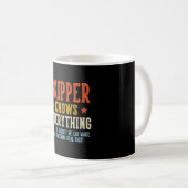 Skipper weiß alles Vatertag Retro Kaffeetasse (VorderseiteRechts)
