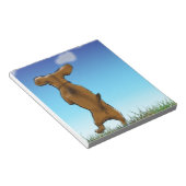 skipping_Dackel_color Notizblock (angewinkelt)