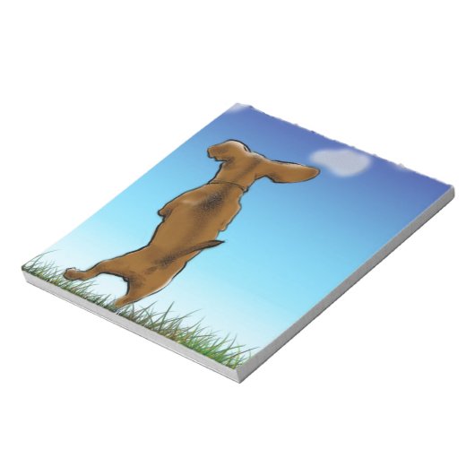 skipping_Dackel_color Notizblock (Rotiert)