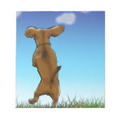 skipping_Dackel_color Notizblock (Vorderseite)