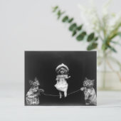 Skipping Doll & Kittens Postkarte (Stehend Vorderseite)