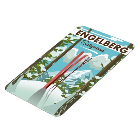 Skipposter Engelberg Schweiz Magnet (Linke Seite)