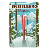 Skipposter Engelberg Schweiz Magnet (Vertikal)