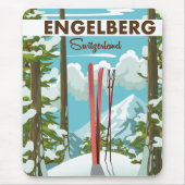 Skipposter Engelberg Schweiz Mousepad (Vorne)