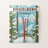 Skipposter Engelberg Schweiz Puzzle (Vertikal)