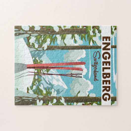 Skipposter Engelberg Schweiz Puzzle (Horizontal)