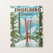 Skipposter Engelberg Schweiz Puzzle (Vertikal)