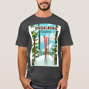 Skipposter Engelberg Schweiz T-Shirt