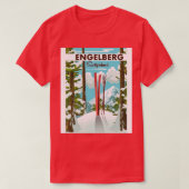 Skipposter Engelberg Schweiz T-Shirt (Design vorne)