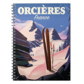 Skipposter ORCIÈRES france Notizblock (Vorderseite)