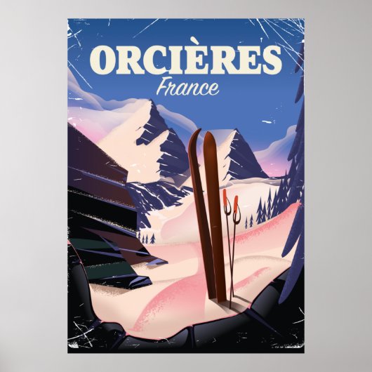 Skipposter ORCIÈRES france Poster (Vorne)