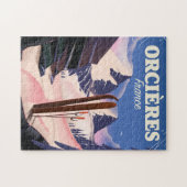 Skipposter ORCIÈRES france Puzzle (Horizontal)