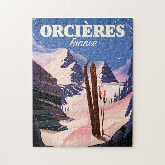 Skipposter ORCIÈRES france Puzzle (Vertikal)