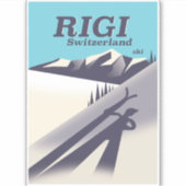 Skipposter Rigi Schweiz Aufkleber (Vorderseite)