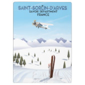 Skipposter Saint-Sorlin d'Arves Frankreich Klemmbrett (Rückseite)