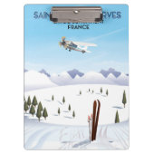 Skipposter Saint-Sorlin d'Arves Frankreich Klemmbrett (Vorderseite)