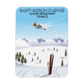 Skipposter Saint-Sorlin d'Arves Frankreich Magnet (Vertikal)