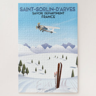 Skipposter Saint-Sorlin d'Arves Frankreich Puzzle
