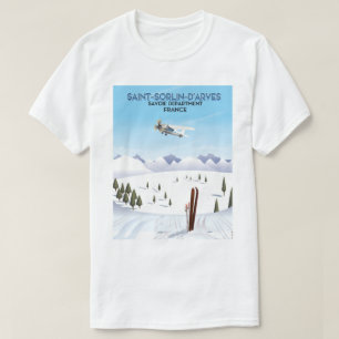 Skipposter Saint-Sorlin d'Arves Frankreich T-Shirt