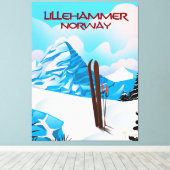 Skipposter von Lillehammer Norwegen. Leinwanddruck (Insitu (Holzboden))