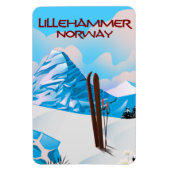 Skipposter von Lillehammer Norwegen. Magnet (Vertikal)