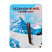 Skipposter von Lillehammer Norwegen. Magnet (Vertikal)