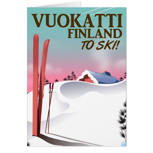 Skipposter Vuokatti Finnland (Vorne)
