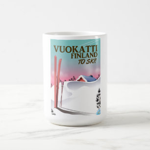 Skipposter Vuokatti Finnland Kaffeetasse