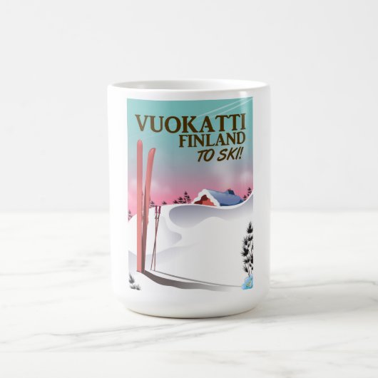 Skipposter Vuokatti Finnland Kaffeetasse (Mittel)