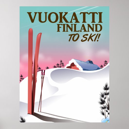 Skipposter Vuokatti Finnland Poster (Vorne)
