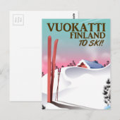 Skipposter Vuokatti Finnland Postkarte (Vorne/Hinten)