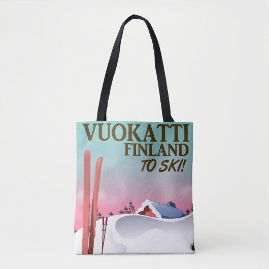 Skipposter Vuokatti Finnland Tasche (Vorderseite)