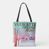 Skipposter Vuokatti Finnland Tasche (Rückseite)