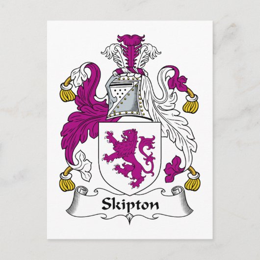 Skipton Familienwappen Postkarte (Vorderseite)