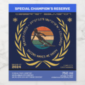 Skiraum Creek, Colorado - Skilangläufer auf Dunkel Weinetikett (Einzelnes Label)