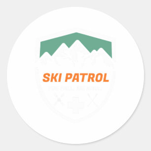 Skiraum Sie fallen wir Haul Skier Istance Skifahre Runder Aufkleber