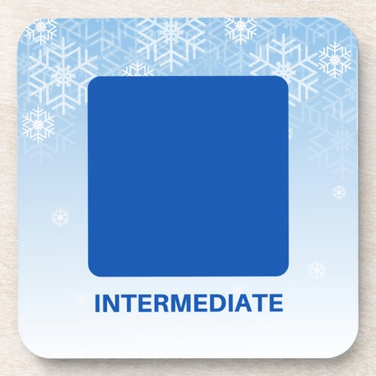 Skiraum zwischen Blauem Platz Skiraum Unterschrift Getränkeuntersetzer (Vorderseite)