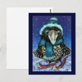 Skiraven Postkarte (Vorne/Hinten)