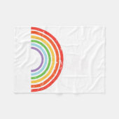 Skireise Skifahren Regenbogen Fleecedecke (Vorderseite (Horizontal))
