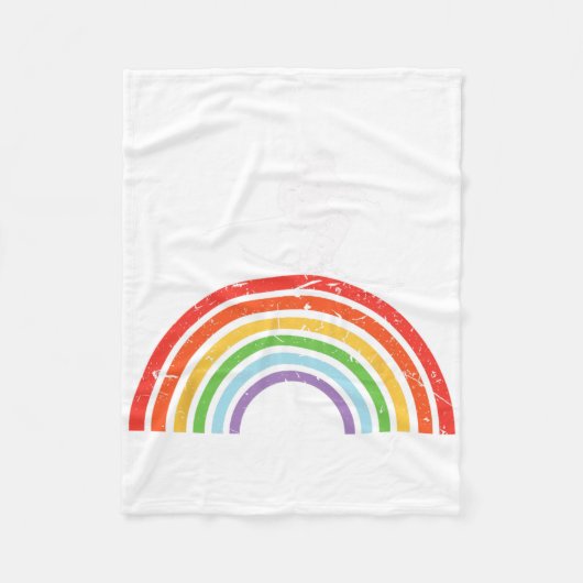 Skireise Skifahren Regenbogen Fleecedecke (Vorderseite)
