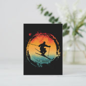 SKIRETRO VINTAG POSTKARTE (Stehend Vorderseite)