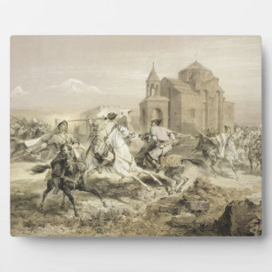 Skirmish of Persians and Kurds in Armenia, plate 1 Fotoplatte