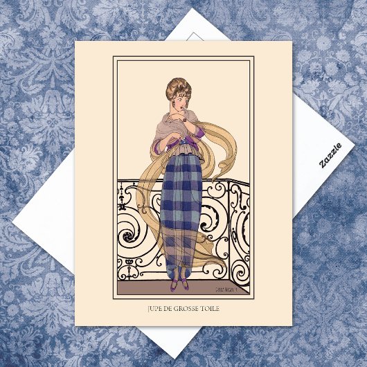 Skirt Gerda Wegener Vintag Fashion Illustration Postkarte