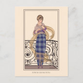 Skirt Gerda Wegener Vintag Fashion Illustration Postkarte (Vorderseite)