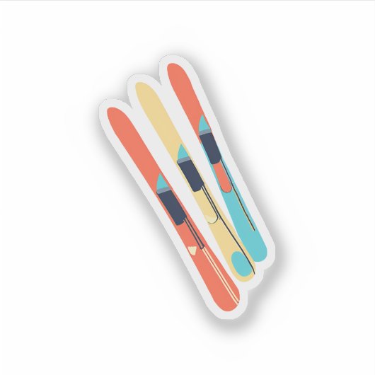 Skis Aufkleber (Vorderseite)