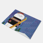 Skis für Snowman Fußmatte (Schrägansicht)