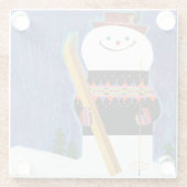 Skis für Snowman Glasuntersetzer (Rückseite)